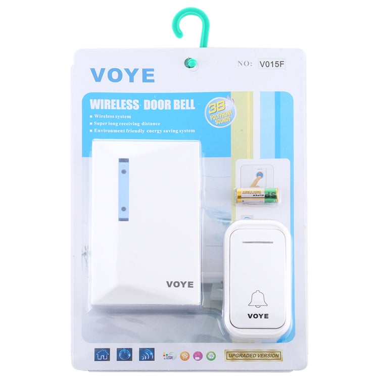 VOYE V015F Home Music Remote Control Wireless Doorbell with 38 Polyphony Sounds, V015F VOYE V015F Home Music Remote Control Wireless Doorbell with 38 Polyphony Sounds, V015F